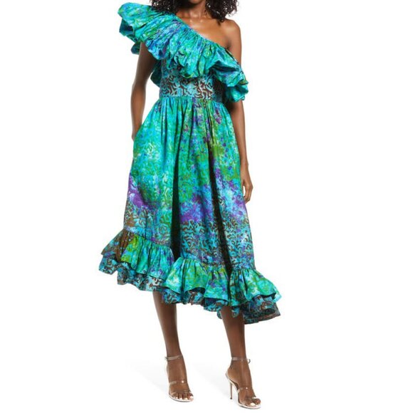 SIKA Tasnim One-shoulder Midi Dress - 4 - Picture 1 of 14